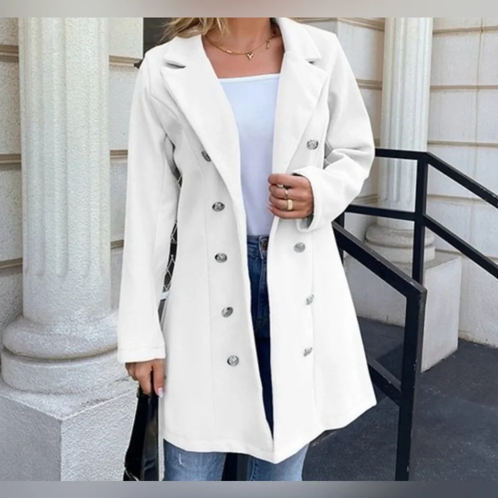 Winter White Blazer Jacket - Picture 1 of 4